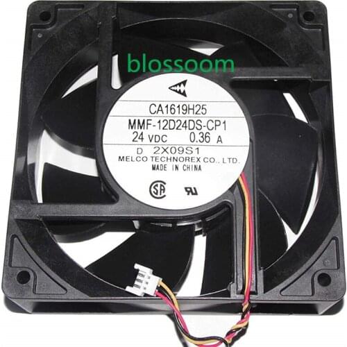 Melco 12038mm MMF-12D24DS-CP1 CA1619H25 24V 0.36A 3Wire Inverter Fan 6months Warranty