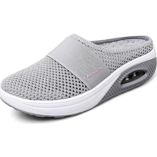 Fashion Slip-on Women Summer Shoes Mesh Sneakers Casual Woman Flats Thick Sole Young Ladies Footwear Plus Size 42 A3563