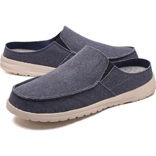 Brand New Man Slip on Canvas Shoes Outdoor Slipper Sandals for Men Casual Sneakers Big Size Loafers Fashion Leisure
