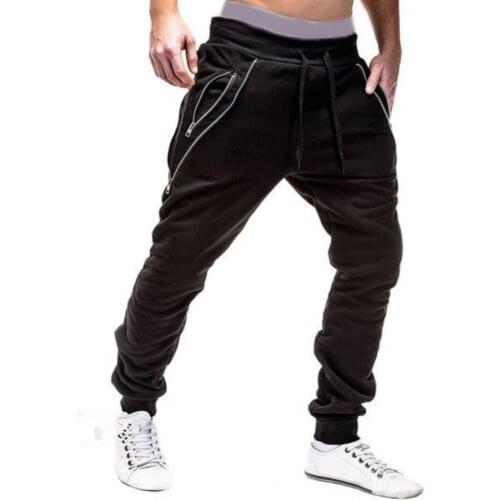 Mens Clothing 2021 Drawstring Zipper Pockets Ankle Tied Sweatpants Sports Trousers Skinny Pants Pant Casual Streetwear Trouser