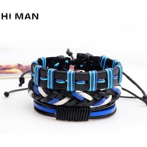 New Fashion Alloy Key Multi-layer Bracelet For Men Women Charm Jewelry Handmade Rope Wristband Friendship Gift Wholesale