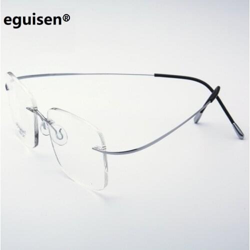 B Titanium Rimless Frames Men Glasses Eyewear Frames Optical Myopia GlasseWomen Eyewear No Frame Ultra-Light Eyeglasses Frames
