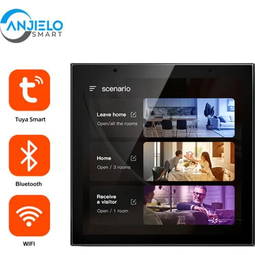 AnjieloSmart Wifi Tuya Voice Control Gateway with Color Touch screen Remotely Control Your Kinds of Tuya Smart Appliances G2 Hub