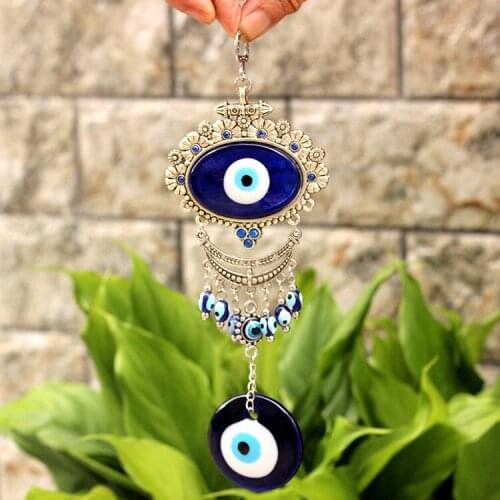 20cm Lucky Turkish Blue Evil Eye Amulat Decoration For Car Office Trendy Charm Pendants Jewelry Accessories