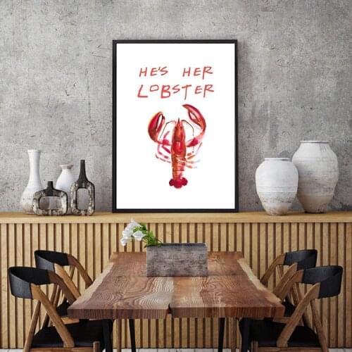 Friends TV Show Poster Lobster Canvas Prints Paintings Restaurant Wall Art Modular Pictures For Living Room Modern Home Decor