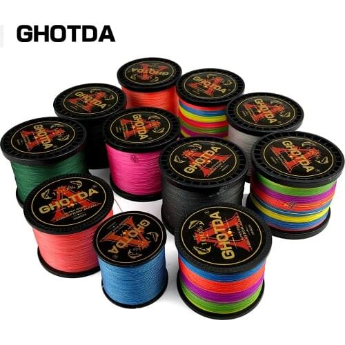 GHOTDA Strong Braid Line 8/4 Weaves 1000/500/300/100M PE Multifilament Fishing Line Sea Lake River Fishing