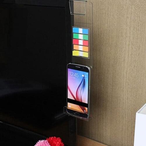 Clear Acrylic Screen Monitor Message Memo Board Computer Sticky Note Holder