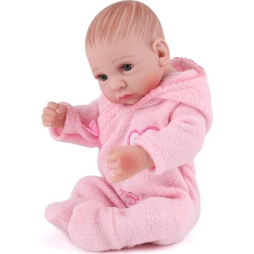 Full body Silicone Rebron Baby Dolls girl Newborn Baby 10 inch Realistic Princess 25 cm Kids Playmates Baby Fashion DIY Toys