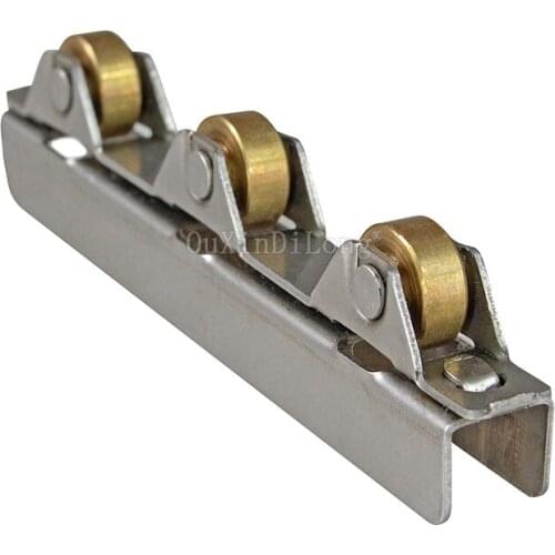 10PCS Glass Sliding Door Roller Clamp Stainless Steel Wheel Pulley Rollers For 8mm Glass Bathroom Door Shop Wine Cabine GF114