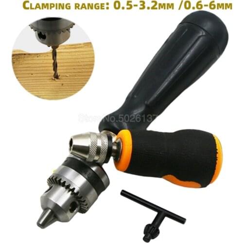 0.5-3.2MM / 0.6-6MM Manual Hand Drill Chuck Bit Jewelry Woodworking Tool Mini Twist With Craft Diy Adjustable Pin Vise Model