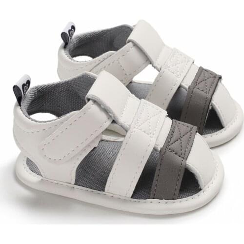 Summer Newborn Baby Boys Sandals Shoes Infant Toddler PU Soft Sole Crib Shoes Flat Sneakers Prewalker Kids Sandals 0-18M