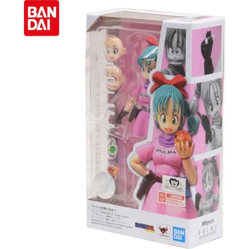 SHF Anime Dragon Ball Z The Beginning of A Big Adventure Bulma Pink Skirt Joint Movable Collection Model Action Figure Toys