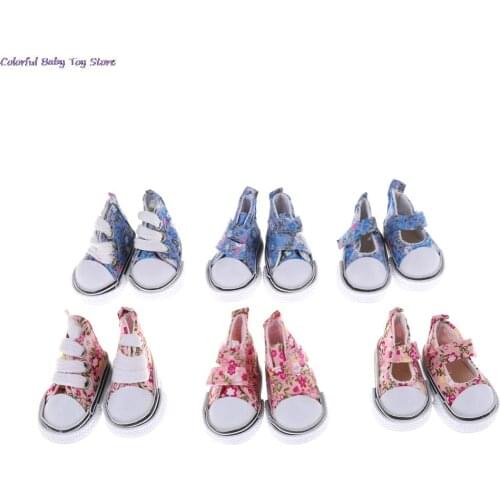 High Quality 3.5 Cm 1/6 Flower Fabric Shoes For Joint Body Dolls Floral Canvas Fabric Blyth Shoes For Doll