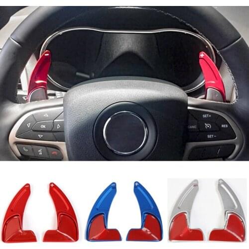 YCCPAUTO 2Pcs Aluminum alloy Steering Wheel Shift Paddle Shifter For Jeep Grand Cherokee 2015+ Car Accessories