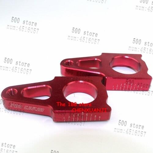 1 Pair CNC Rear axle Slider blocks Spindle Chain Adjuster Falling Protection cap for honda crf 450 crf 250 CR125 Dirt Bike Parts
