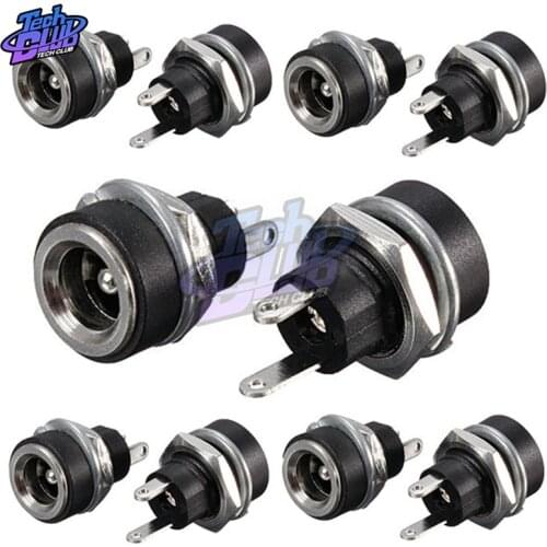 100PCS DC-022B 3A 12V Female DC Power adapter dc jack connector DC022B 5.5 X 2.1 mm ]DC Power plug male 5.5*2.1mm