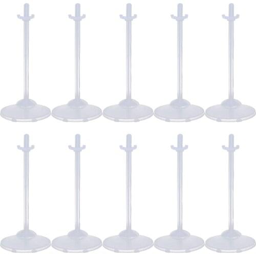 10Pcs Doll Holding Stands Doll Supports Display Racks Transparent Movable Adjustable Doll Display Holder For 9/10/11 Inch Dolls
