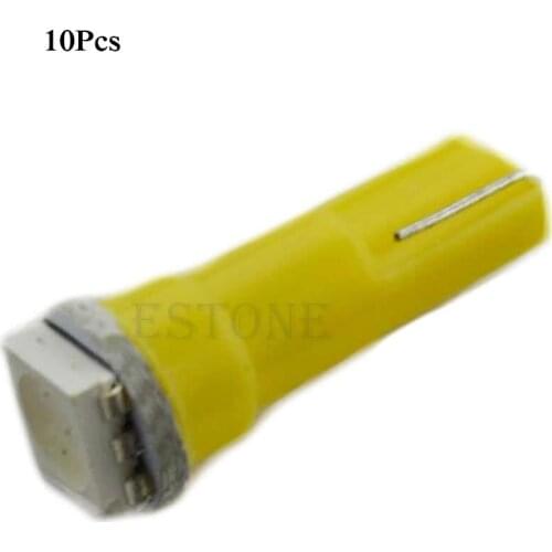 10Pcs T5 5050 1SMD Led Bulbs For Dashboard Gauge Light 70 73 74 2721 17 Q9QD