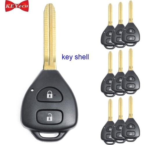 KEYECU 10pcs for Toyota Camry Corolla Echo Hilux Prado RAV4 Remote Key Shell Case B41TA B42TA