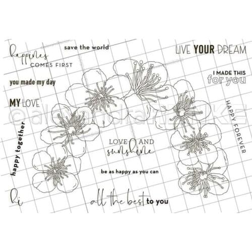 Flower stamps Clear Stamp for Scrapbooking Transparent Silicone Rubber DIY Photo Album Decor 0773