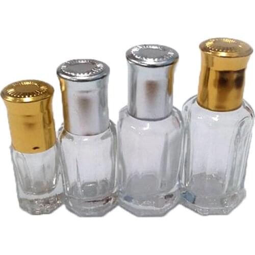 MUB-1pc 3ml Mini Essential Oils Metal Roller Ball Glass Perfume Bottle Travel Portable Empty Roll-On Refillable Bottle Container
