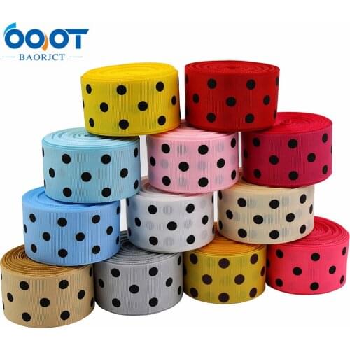 Polka Dots Grosgrain Ribbon,38MM 10Yards The Tape For Sewing DIY Headdress Accessories Handmade Materials M-21106-1