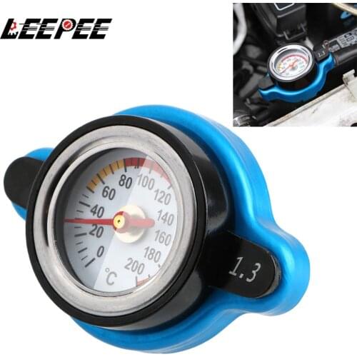 LEEPEE Pressure Balance Function Thermo Radiator Cap Temperature Gauge 0.9/1.1/1.3 Bar Tank Cover Replacement Water Temp Meter