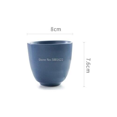 Fashion European Ceramics Tea Cup Handmade Solid Color Tea Water Cup Tea Set Small Cup Drinkware