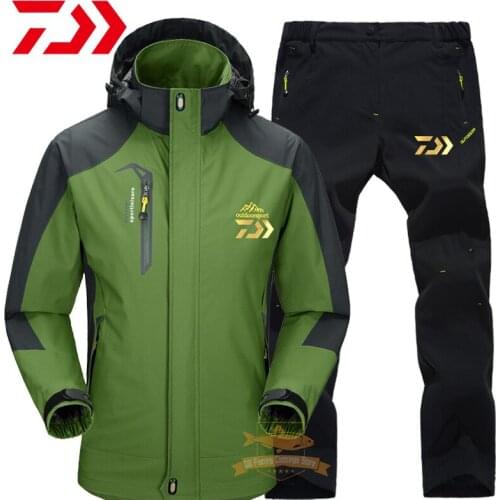 2021 Daiwa Men Fishing Jacket Autumn Winter Windproof Waterproof Warm Jacket Outdoor Travel Camping Cycling Hiking Fishing Suits