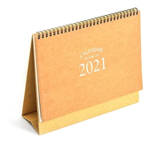 2021 Desk Calendar Desktop Tearable Note Coil Calendar Desk Desk Notepad Large Desk Calendar High Quality Art Paper