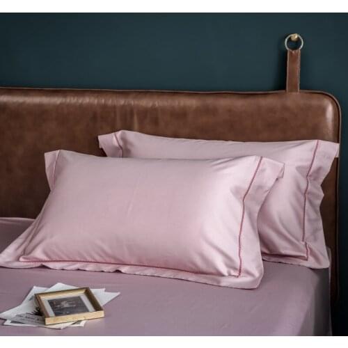 48x74cm Pillowcase Emulation Silk Pillow Cover Home Bedding Smoothy Satin Pillowcase Solid Color Smooth Pillows Covers 1/2 pcs