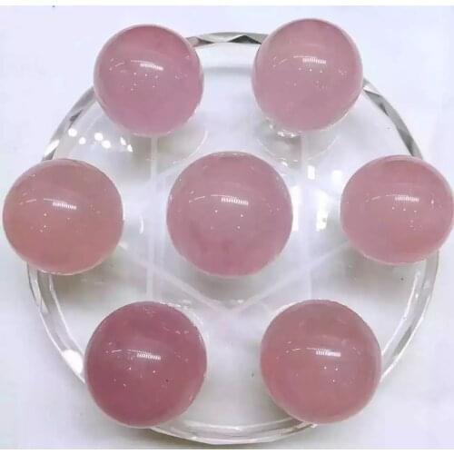 New arrivals 100%Natural rose quartz ball grid seven pink quartz crystal ball sphere healing crystal