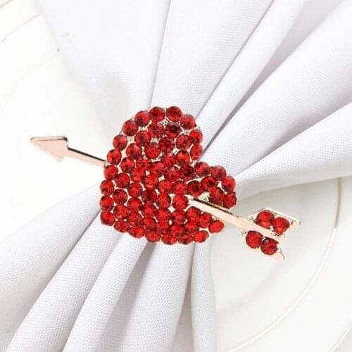 Excellent Workmanship Alloy Alloy Beautiful Heart Shape Napkin Ring for Kitchen