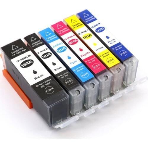 Pgi580 cartridge PGI580 CLI581 Compatible Ink Cartridge for Canon Pixma TR7550 TR8550 TS6150 TS6151 TS6350 TS705 TS6250