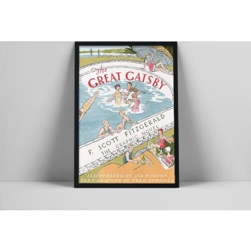 Great Gatsby Poster F Scott Fitzgerald Book Cover Print Nordic Art Canvas Painting Wall Pictures for Living Room Home Decor