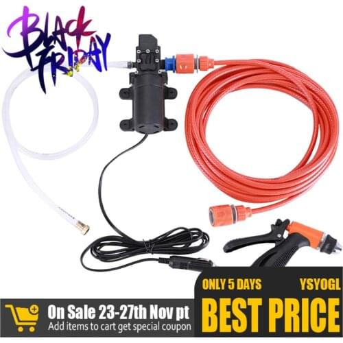 Portable Car Washing Water Gun Kit 70w 130psi 12v High Pressure Self-priming Car Wash Pump Cleaning Tools