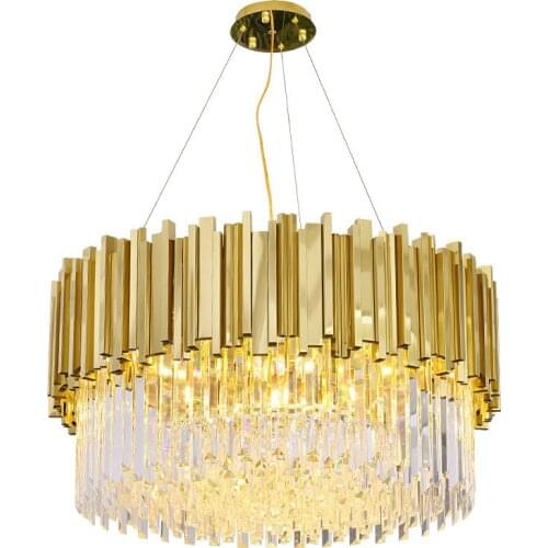 Postmodern Crystal Living Room Chandelier Simple Restaurant Lamp Designer Sample House Lamp Villa Luxury Crystal Chandelier LED