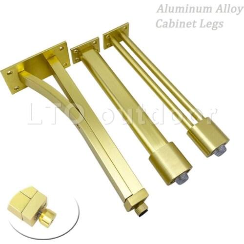 Adjustable Aluminum Alloy Replacement Furniture Legs As Sofa Table Desk TV Stand Coffee Table Cabinet Legs Gold