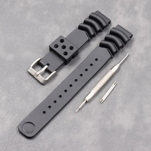 Watch accessories male 18mm 20mm 22mmStiko Prospex Ananta SRPA21J1 SBBN007 sports and leisure waterproof silicone rubber strap