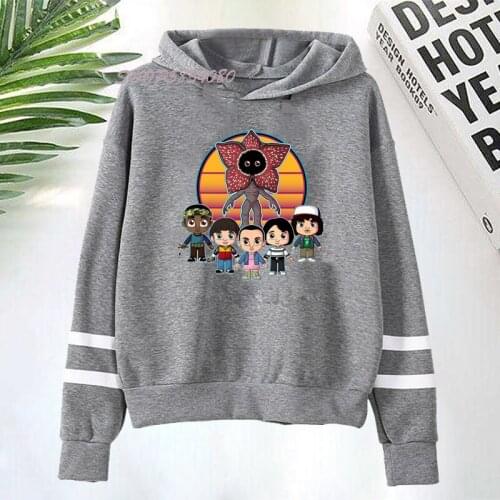 Funny Stranger Things Girls Hoodie Boys Sweatshirts Long Sleeved Hoody Autumn Oversized Clothes Women Outerwear Sudaderas Hoodie