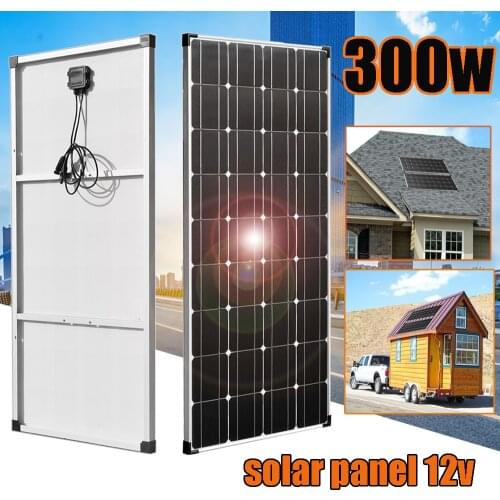 Solar panel 12v 24v 300w battery charger kit PV system aluminum frame extension cable for car Rv camping marine home 1000w 220v