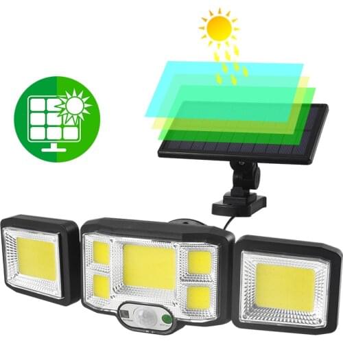 Solar Light Outdoor COB LED Wall Lamp Waterproof Remote Motion Sensor Sunlight Outside Wall Light Garden Road Street Flood Light