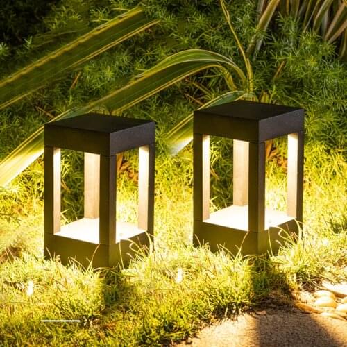 10W Outdoor IP65 Waterproof Garden Pillar Lawn Lamp Villa Courtyard Fence Street Light Landscape Pathway Column Light