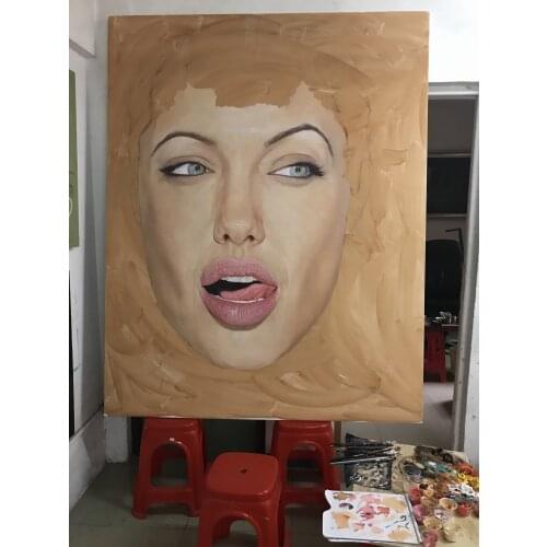 Artist customize service oil painting from photo picture---100% hand painted size 80cm*68cm + express shipping cost