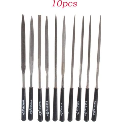 High Quality Glass Stone Jewelers Diamond Wood Carving Craft Metal Needles Files Sewing Sets 10Pcs