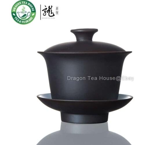 YiXing Zisha Dark Brown Clay Gaiwan 90ml Gaiwan