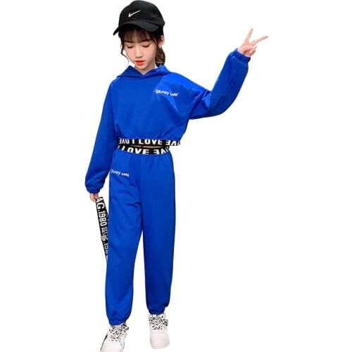 3T-14T Big Girls Sport Clothes Letter Clothes For Girls Sweatshirt + Pants Girls Tracksuit Casual Style Childrens Clothing