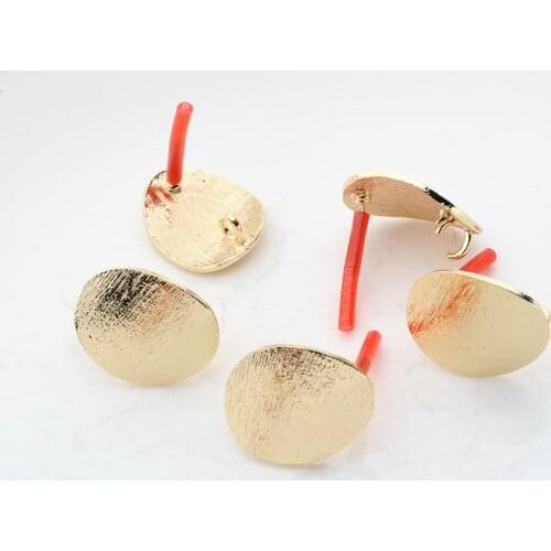 Zinc Alloy Golden Metal Oval Distorted Base Earrings Connector 6pcs/lot For DIY Earrings Jewelry Making Finding Accessories