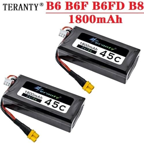 1/2/3/5PCS 7.4V 1800Mah Li-po rechargable Battery For B6 B6F B6FD B8 RC Drone Helicopter For MJX Bugs 6 RC Quadcopter Spare Part