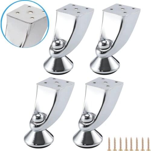 1/4PCS Modern Style Furniture Legs With Screws Thicken Metal Feet Legs For Sofa Cabinet Wardrobe Beds TV Stands Coffee Tea Table